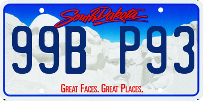 SD license plate 99BP93