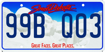 SD license plate 99BQ03