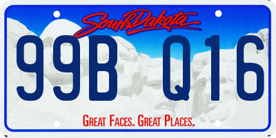 SD license plate 99BQ16