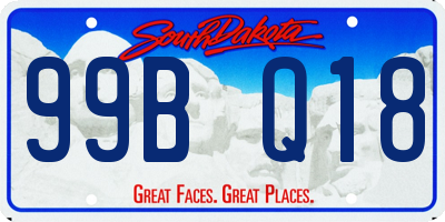 SD license plate 99BQ18