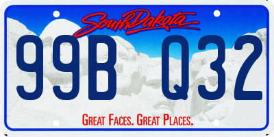SD license plate 99BQ32