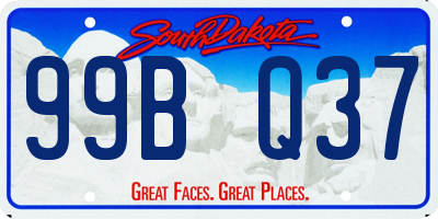 SD license plate 99BQ37