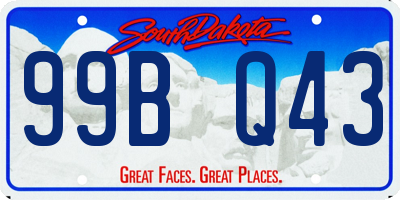 SD license plate 99BQ43