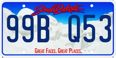SD license plate 99BQ53