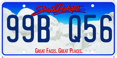 SD license plate 99BQ56