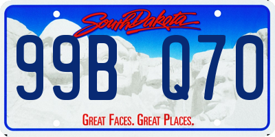 SD license plate 99BQ70