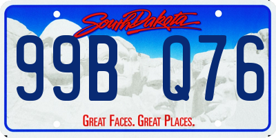 SD license plate 99BQ76