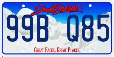 SD license plate 99BQ85