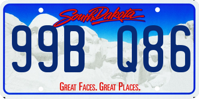 SD license plate 99BQ86