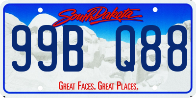 SD license plate 99BQ88