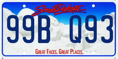 SD license plate 99BQ93
