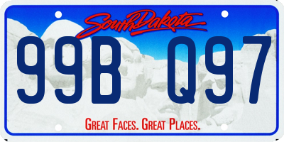SD license plate 99BQ97