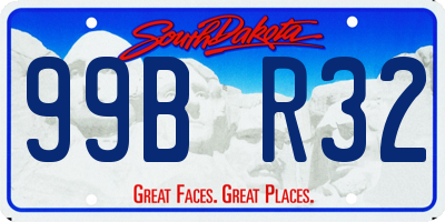 SD license plate 99BR32