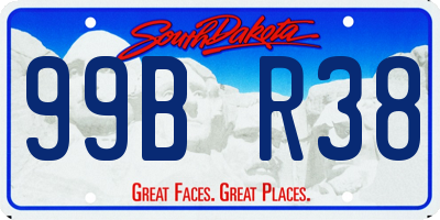 SD license plate 99BR38