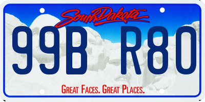 SD license plate 99BR80