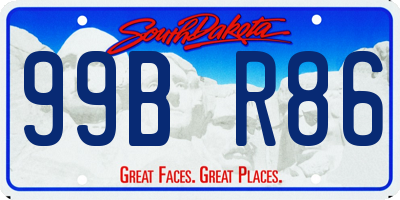 SD license plate 99BR86