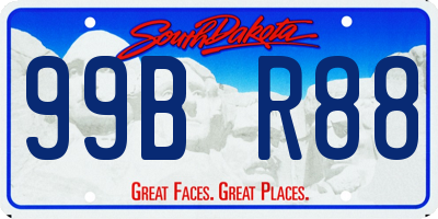SD license plate 99BR88