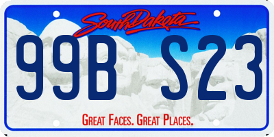 SD license plate 99BS23