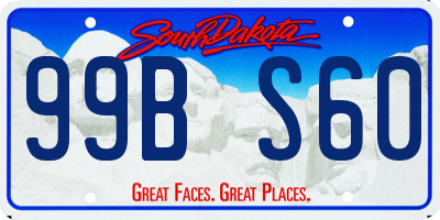 SD license plate 99BS60