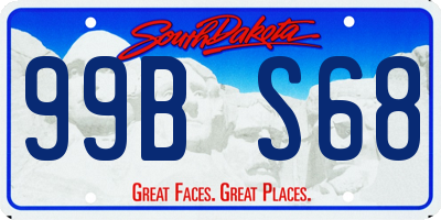 SD license plate 99BS68