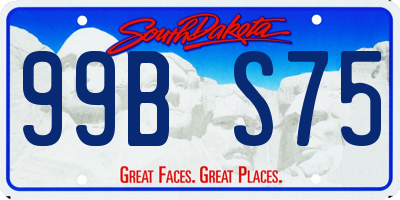 SD license plate 99BS75