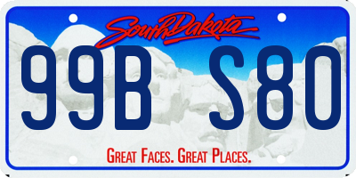 SD license plate 99BS80