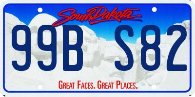 SD license plate 99BS82