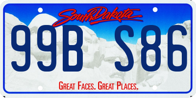 SD license plate 99BS86