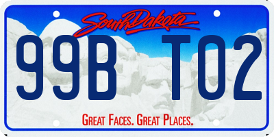 SD license plate 99BT02
