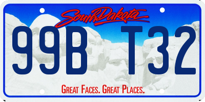 SD license plate 99BT32