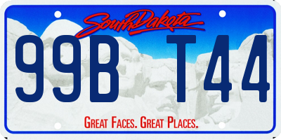 SD license plate 99BT44