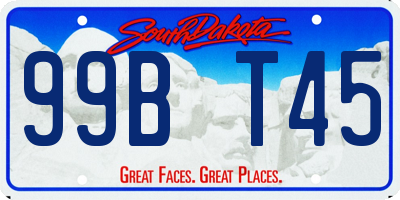 SD license plate 99BT45