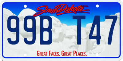SD license plate 99BT47