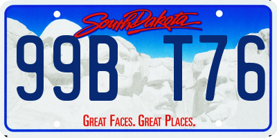 SD license plate 99BT76