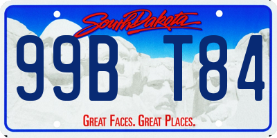 SD license plate 99BT84