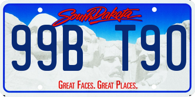 SD license plate 99BT90