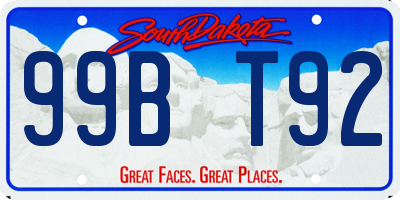 SD license plate 99BT92