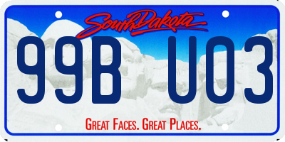 SD license plate 99BU03