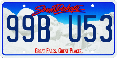 SD license plate 99BU53