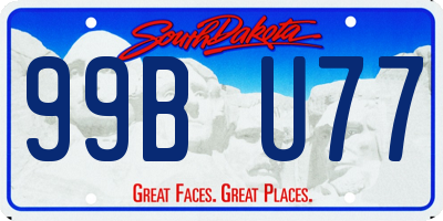 SD license plate 99BU77