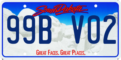 SD license plate 99BV02