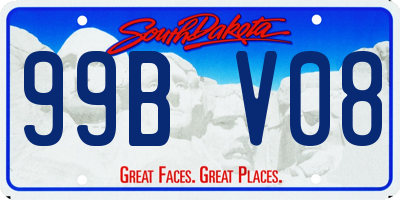 SD license plate 99BV08