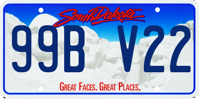 SD license plate 99BV22