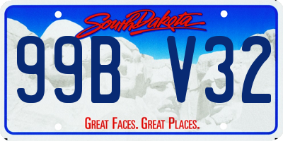 SD license plate 99BV32