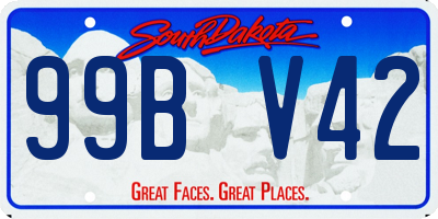 SD license plate 99BV42