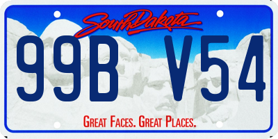 SD license plate 99BV54