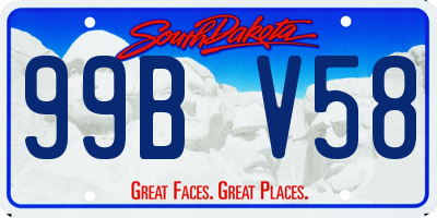 SD license plate 99BV58