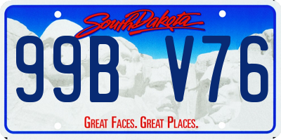SD license plate 99BV76