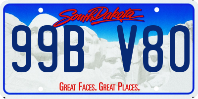 SD license plate 99BV80