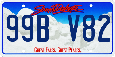 SD license plate 99BV82